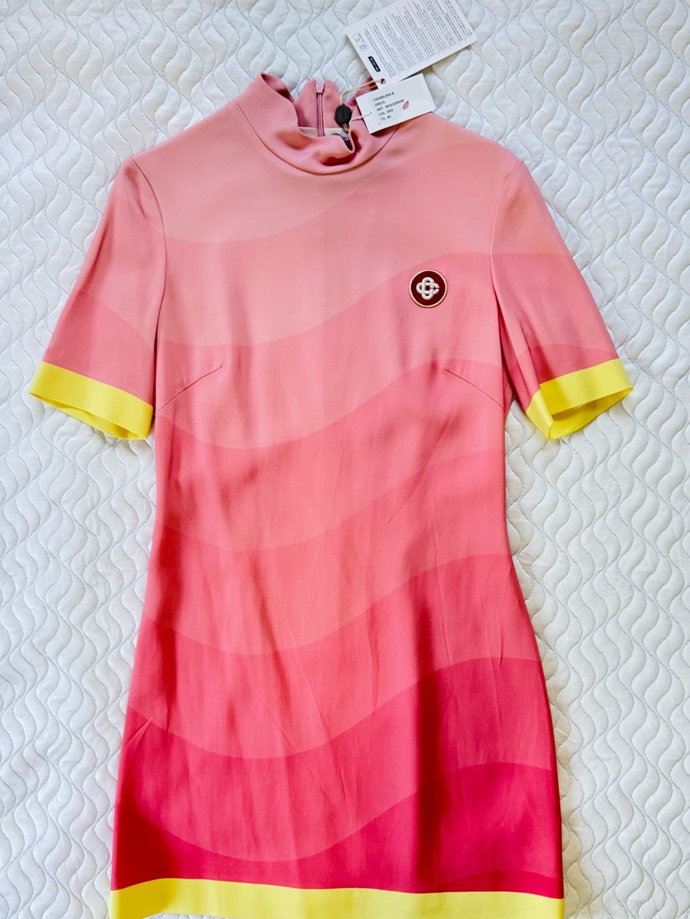 NWT Casablanca Gradient Wave Mini Dress Pink IT 40 / US 4